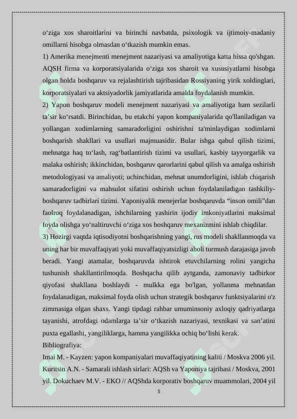 RIVOJLANISHNING AQSH MODELI 4