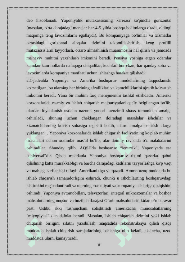 RIVOJLANISHNING AQSH MODELI 7
