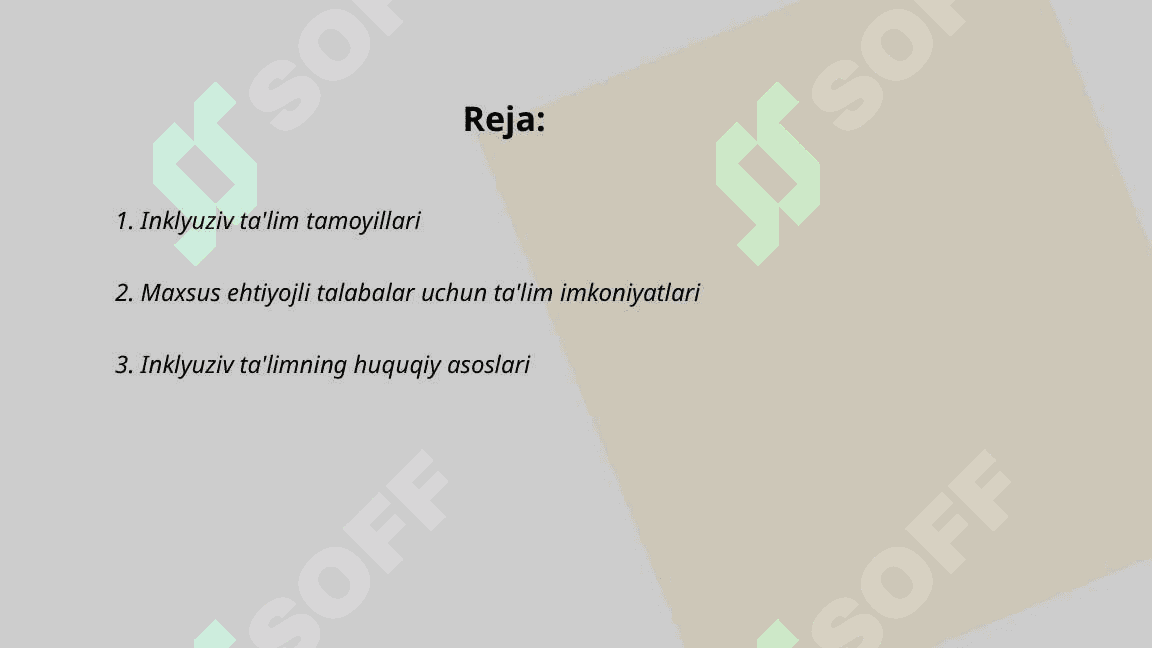 Dunyo hamjamiyatida inklyuziv ta'lim 2