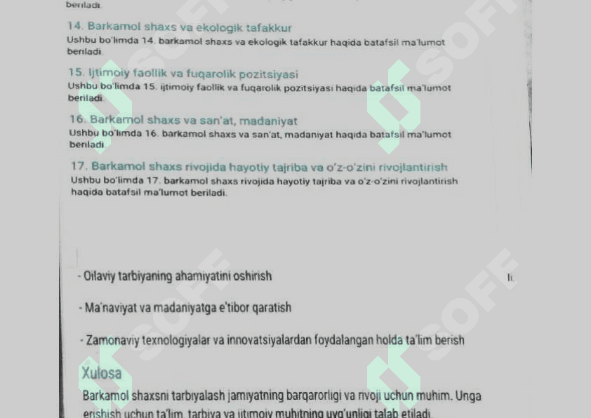 Mustaqil talim Tarbiya faniga 7