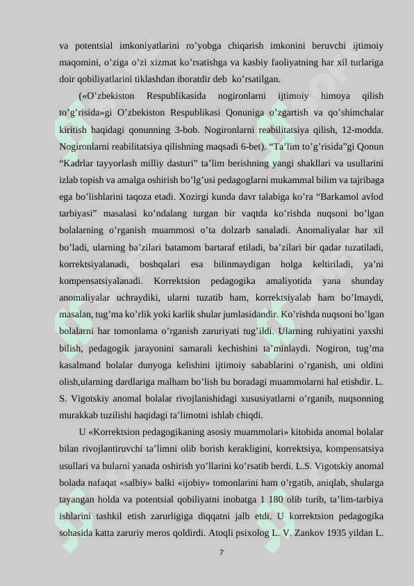 Ko'rishda nusoni bolgan bolalarning pedagogik tavsifi 7
