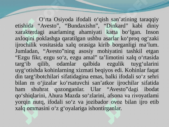 Markaziy Osiyoda o‘rta asr voizlik san’ati 2