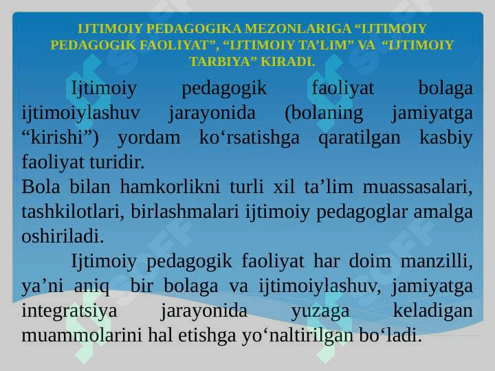Ta’lim-tarbiya jarayonidagi ijtimoiy-pedagogik dolzarb muammolar. 3