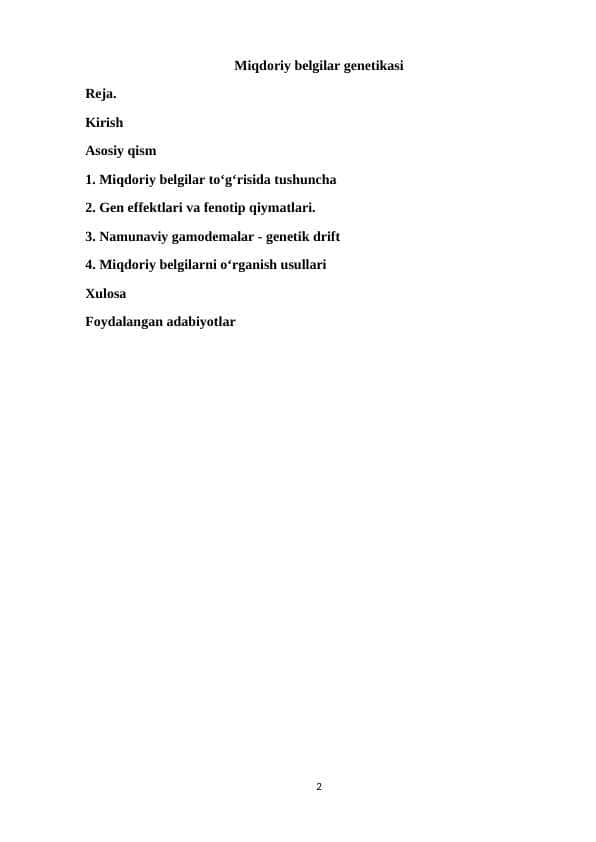 Miqdoriy belgilar genetikasi 1