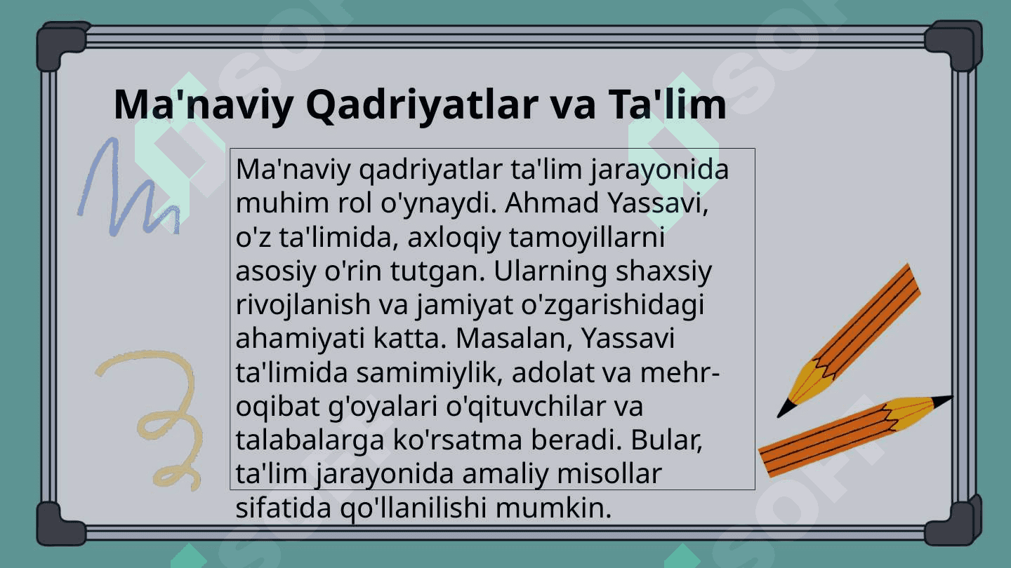 Ahmad Yassaviyning pedagogik gʻoyalari 5