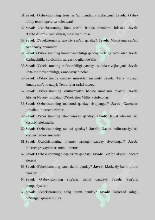 Oʻzbekiston haqida 100 Savol-Javob 4
