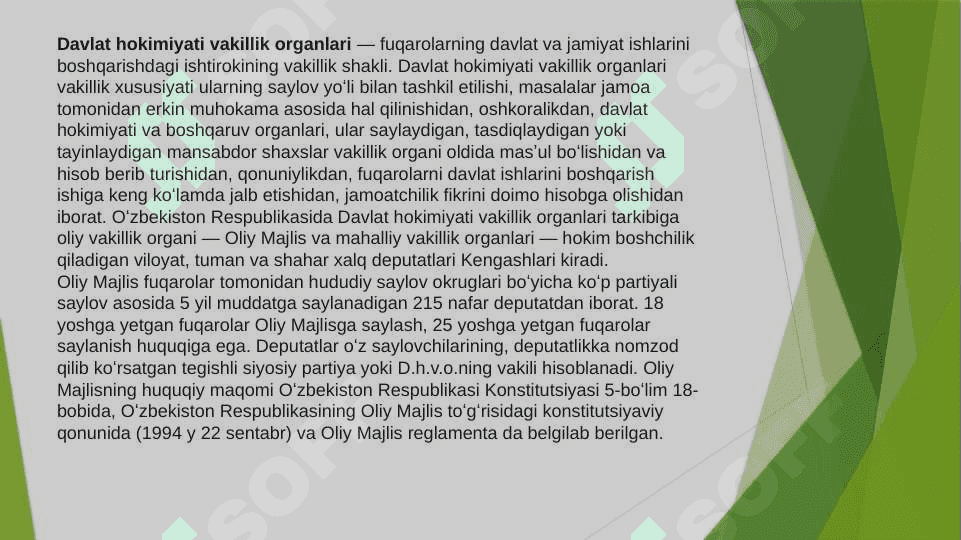 Xalq deputatlari mahalliy Kengashlari- davlat hokimiyatining vakillik organi 2