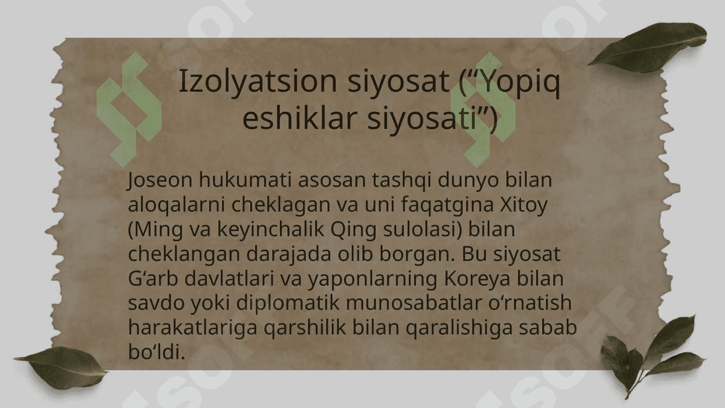 Mavzu: XIX asrda Koreyaning xalqaro ahvoli 3