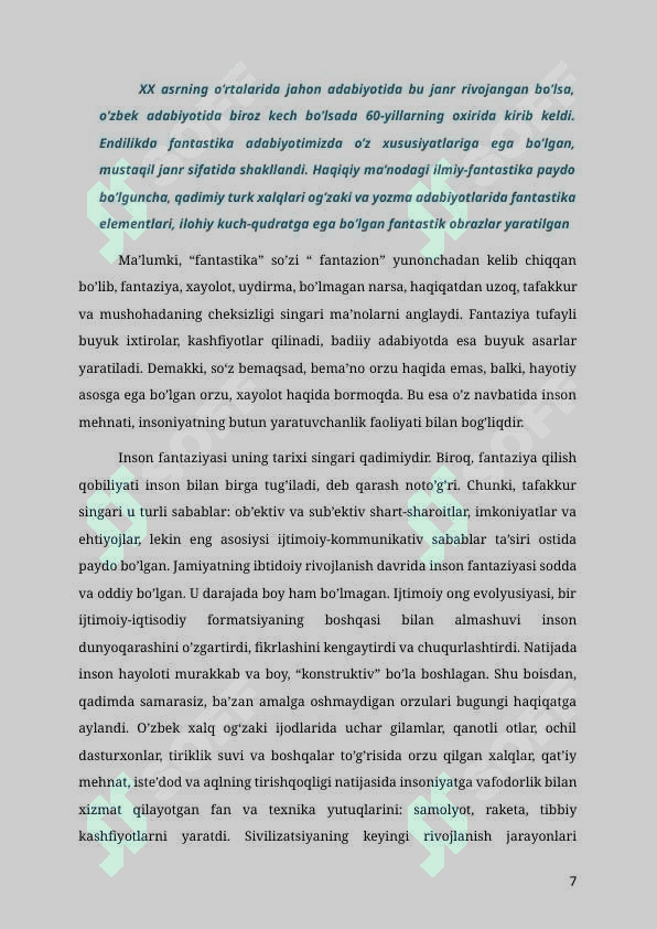 O‘ZBEK ADABIYOTIDA FANTASTIKA JANRI RIVOJI

 

O‘ZBEK ADABIYOTIDA FANTASTIKA JANRI RIVOJI

 

O‘ZBEK ADABIYOTIDA FANTASTIKA JANRI RIVOJI

O‘ZBEK ADABIYOTIDA FANTASTIKA JANRI RIVOJI

O‘ZBEK ADABIYOTIDA FANTASTIKA JANRI RIVOJI

O‘ZBEK ADABIYOTIDA FANTASTIKA JANRI RIVOJI 7