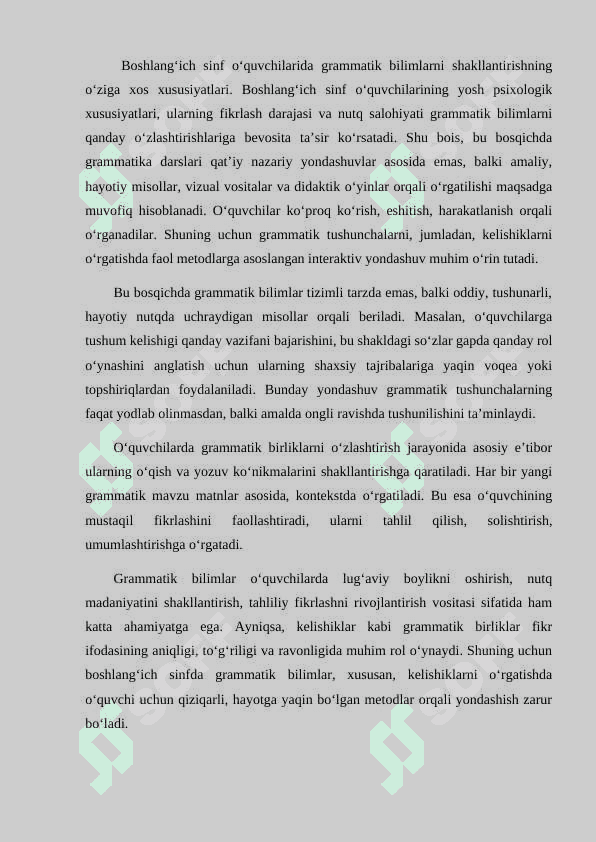 Boshlang‘ich sinf o‘quvchilarida tushum va qaratqich kelishiklari haqida tushuncha hosil qilish 7