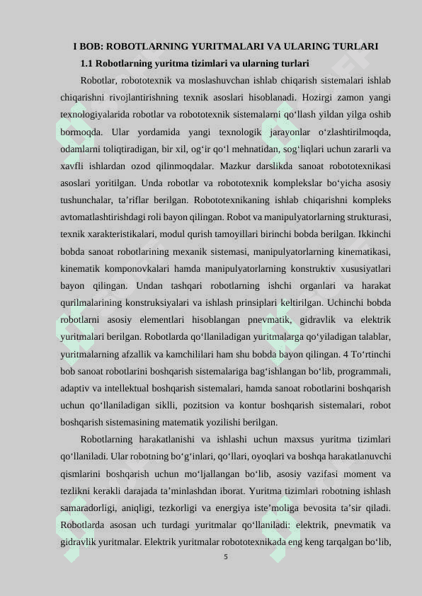 Robotlarning yuritmalari.Robotlarning elektrik yuritmasi 5