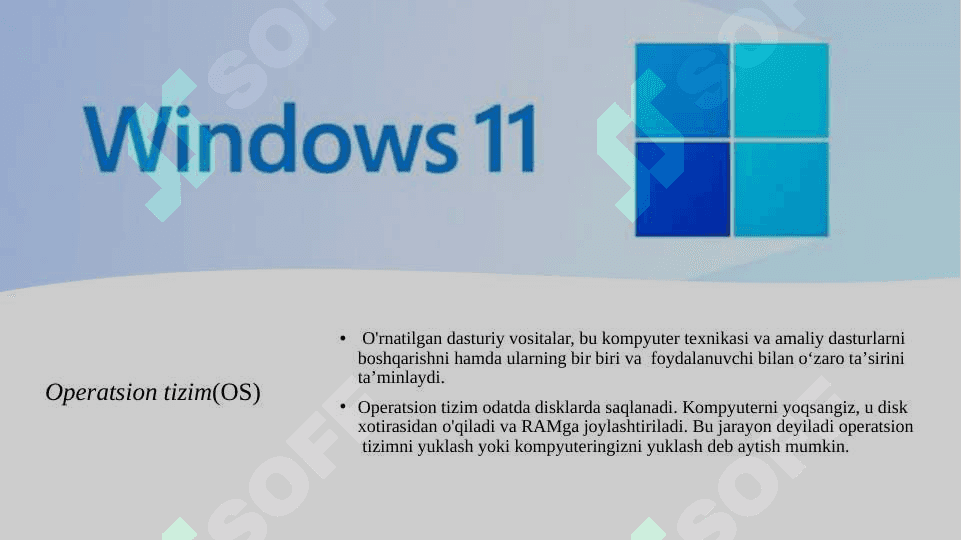 MAVZU: WINDOWS OTDA IMTIYOZLAR TURLARI, FAYL VA KATALOGLAR UCHUN FOYDALANISHNI BOSHQARISH TARTIBI 3