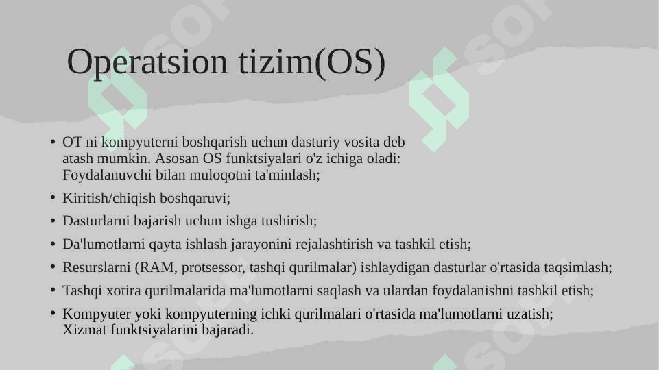 MAVZU: WINDOWS OTDA IMTIYOZLAR TURLARI, FAYL VA KATALOGLAR UCHUN FOYDALANISHNI BOSHQARISH TARTIBI 4