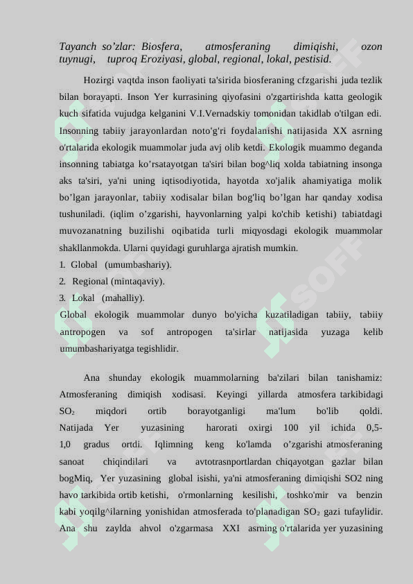 Hozirgi zamon ekologik muammolari 2