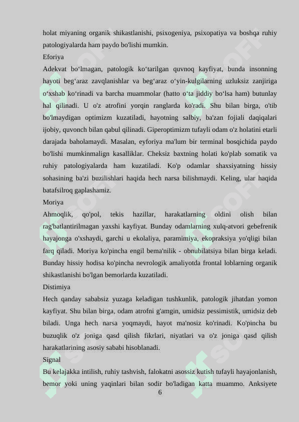 O’smirlik davridagi hissiy buzilishlar 6