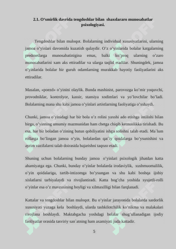 O‘smirlik davrida tengdoshlar bilan shaxslararo munsabatlarning psixologik xususiyatlari 5