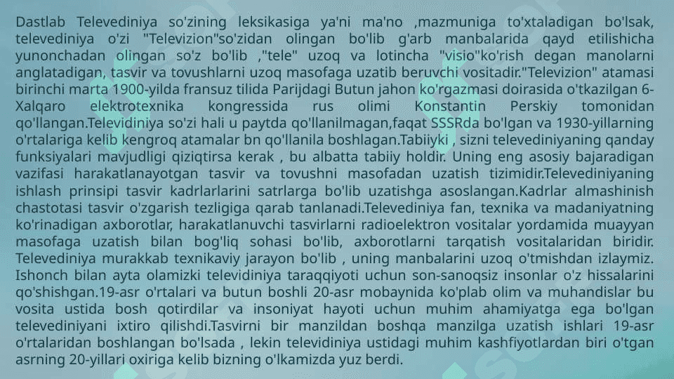 Televideniye – ko‘ngilochar sanoat sifatida 4