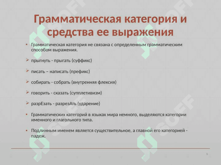 Грамматические категории 5
