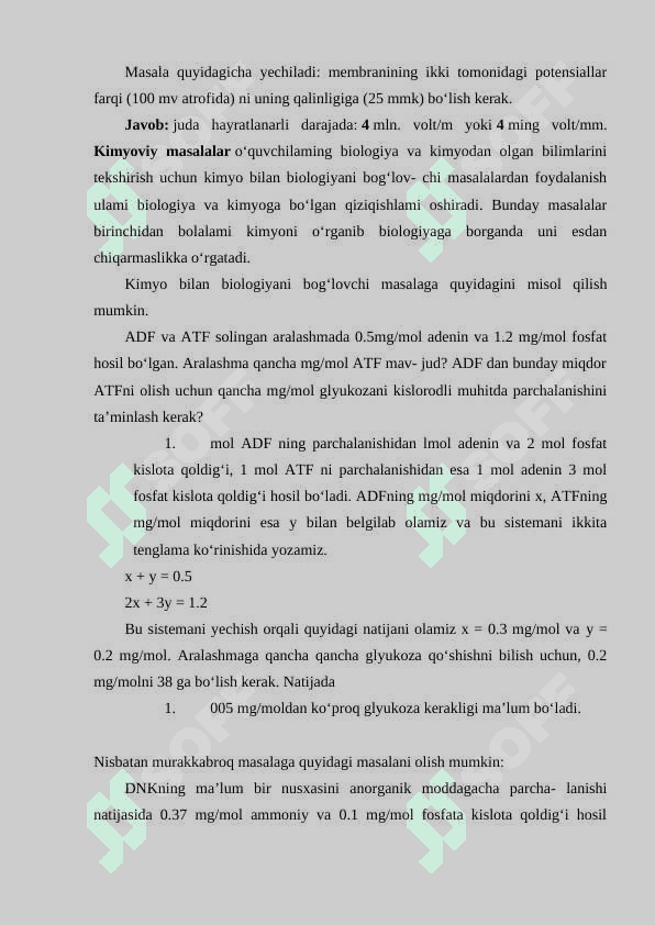 Biologiyadan nostandart testlar, krosvordlar tuzish 3