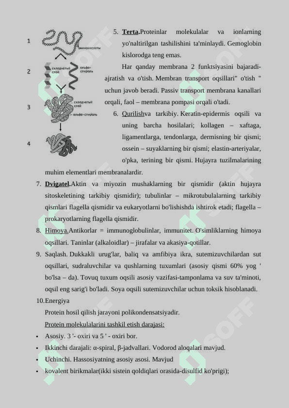 Hayotning molekulyar asoslari. 6