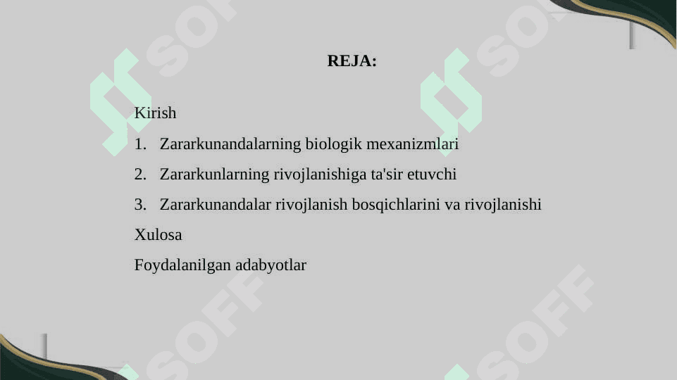 Zararkunandalarning rivojlanish bosqichlari 2