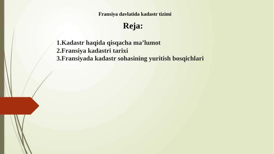 Fransiya davlatida kadastr tizimi 1