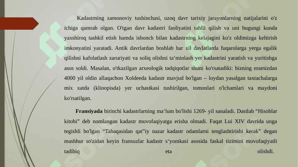 Fransiya davlatida kadastr tizimi 4