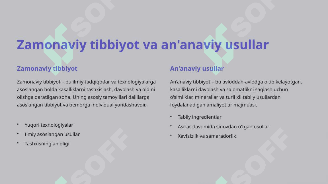 Tibbiy reabilitatsiya usullari xalq tabobatining zamonaviy integratsiyasi 2