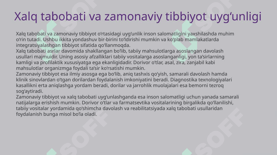 Tibbiy reabilitatsiya usullari xalq tabobatining zamonaviy integratsiyasi 3