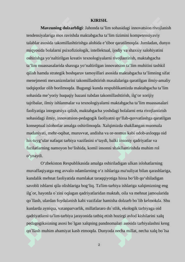 Maktabgacha ta’lim tashkilotlarida tarbiyalanuvchilar faoliyatini rivojlantirishda loyihalashtirish xususiyatlari 2