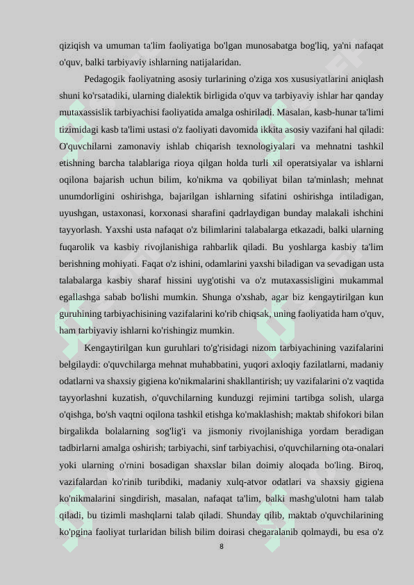 Maktabgacha ta’lim tashkilotlarida tarbiyalanuvchilar faoliyatini rivojlantirishda loyihalashtirish xususiyatlari 8