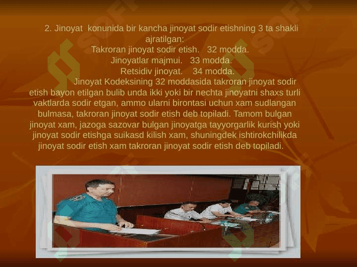 Jinoiy jazo va uning turlari 6