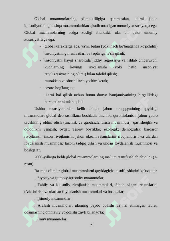 Jahonning  global iqtisodiy muammolari 7