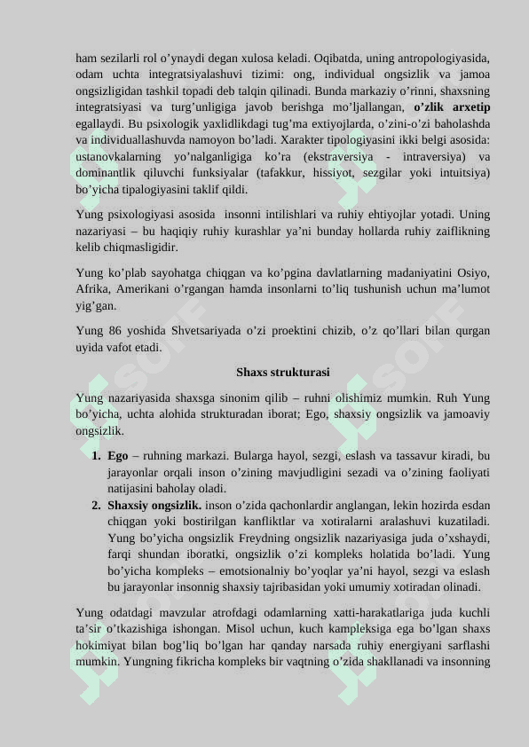K.Yungning analitik psixologisi 2