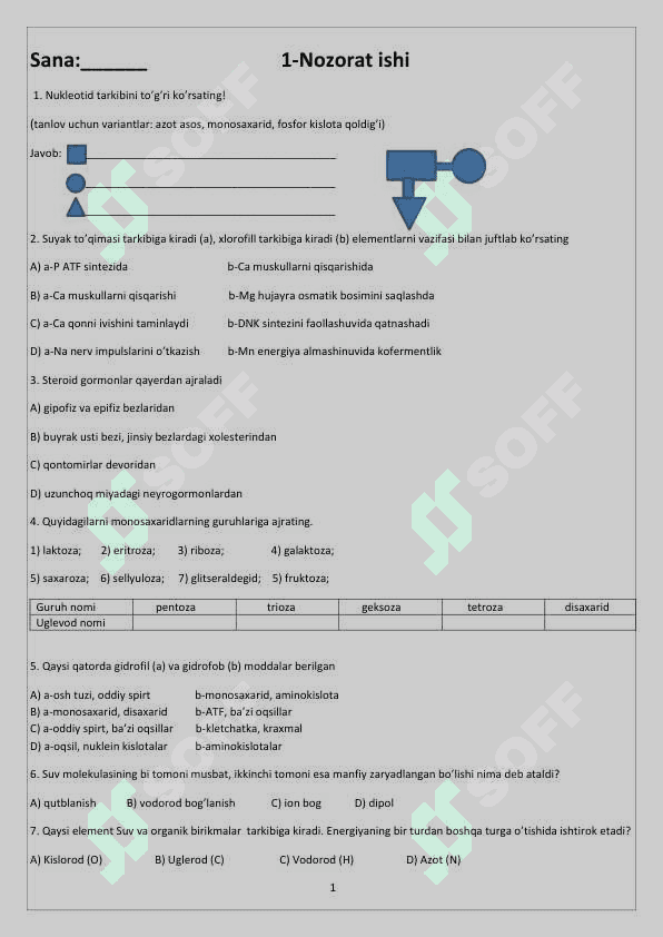 10-sinf Biologiya amaliy ish daftari 2