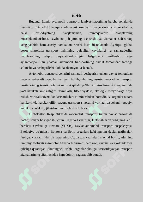 Avtomobil transportini boshqaruvchi davlat organining asosiy vakolatlari 2