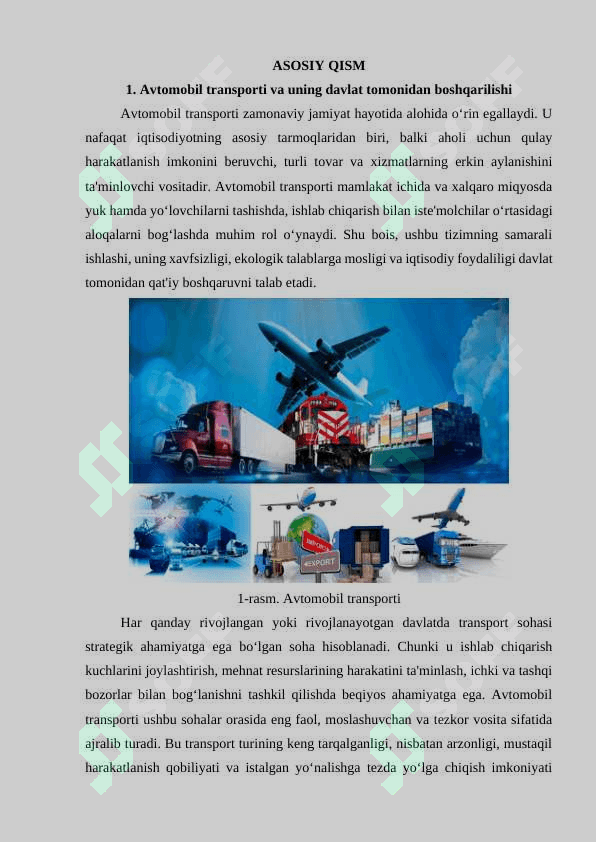 Avtomobil transportini boshqaruvchi davlat organining asosiy vakolatlari 3