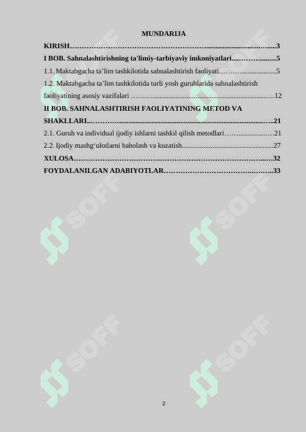 Maktabgacha ta’lim tashkilotida sahnalashtirish faoliyatining asosiy maqsadi va vazifalari 2