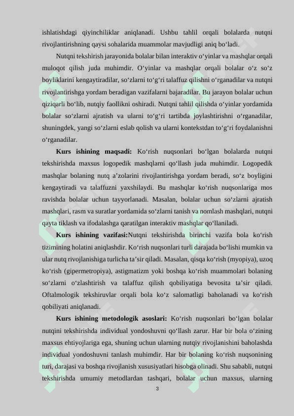 KOʻRISHDA NUQSONI BOʻLGAN BOLALAR NUTQINI TEKSHIRISH 3