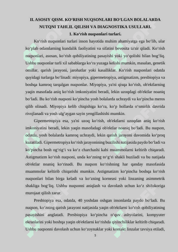 KOʻRISHDA NUQSONI BOʻLGAN BOLALAR NUTQINI TEKSHIRISH 5
