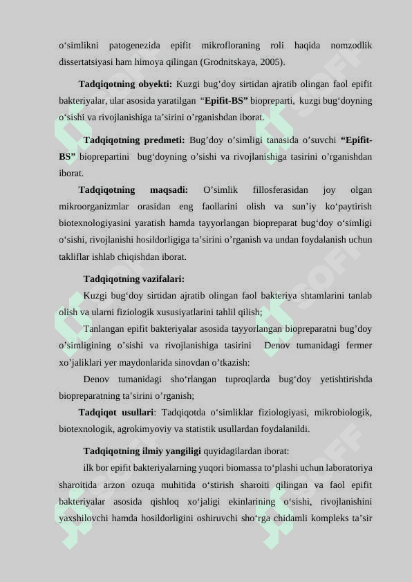 EPIFIT MIKROORGANIZMLAR, O’ZIGA XOSLIGI, TABIATDA TARQALISHI, O’SISHI, RIVOJLANISHI, OZIQLANISHIGA TASHQI MUHIT OMILLARINING TA’SIRI 7
