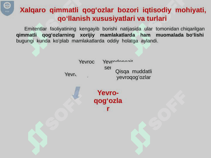 XALQARO QIMMATLI QOGʻOZLAR BOZORI 6