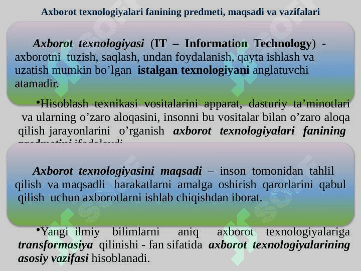 Axborot texnologiyalarning infratuzilmasi 5