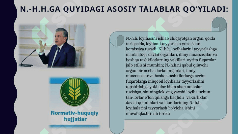 O'zbekiston Respublikasi Prezidenti tomonidan qabul qilinadigan normativ huquqiy hujjatlar 4