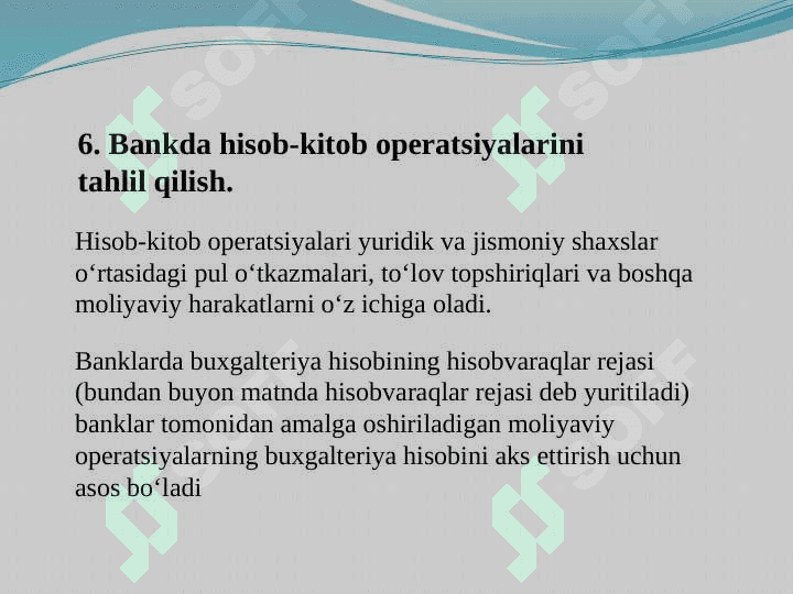 Bank amaliyoti ppt 1