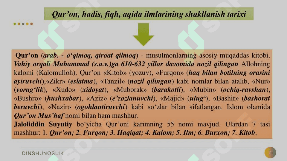 ISLOM DINI MANBALARI,  AQIDAVIY MAKTABLARI VA  ULARNING HOZIRGI  DAVRDAGI AHAMIYATI 3