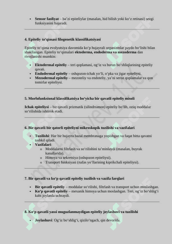 Gistologiya savol- javob 1 qism 5