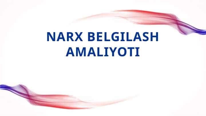 Narx belgilash 1