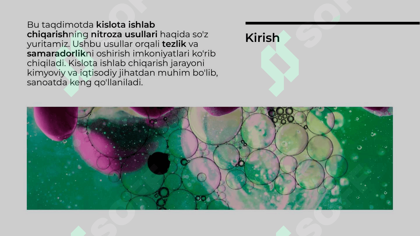 Nitroza usulida kislota ishlab chiqarish 2