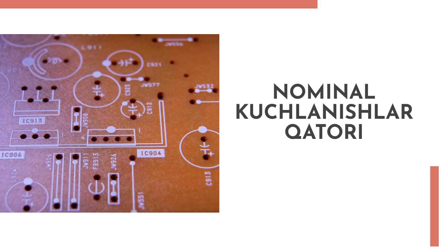 Nominal kuchlanishlar qatori 1
